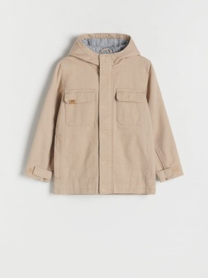 Beige Reserved Cotton Parka Boys' Jackets | QHXJ-20481