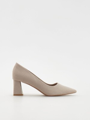 Beige Reserved High-heeled Pumps Women's Heels | MFPR-35849