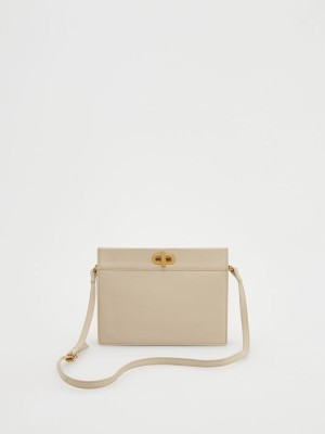 Beige Reserved Leather Women's Bags | QVAS-73590