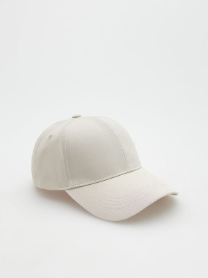 Beige Reserved Peaked Men's Caps | EGMK-37062