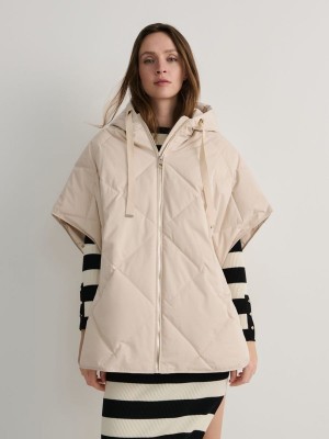 Beige Reserved Poncho Women's Jackets | UOAV-41859