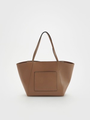 Beige Reserved Shopper Women's Bags | NZIA-98534