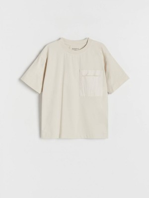 Beige Reserved T-a Pocket Boys' T-shirts | SXPG-89724