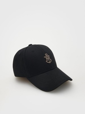 Black Reserved Baseballembroidery Men's Caps | ZQXC-65942