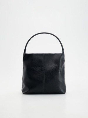 Black Reserved Faux Leather Women's Bags | ZIWV-01584