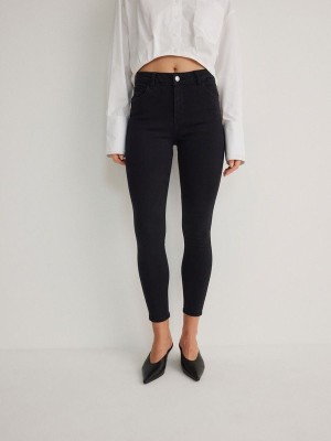 Black Reserved Push Up Women's Jeans | KAVL-86507