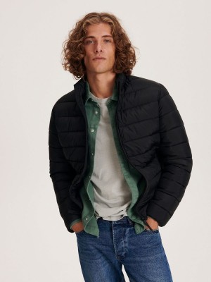 Black Reserved Quilted Men's Jackets | NEZT-26340