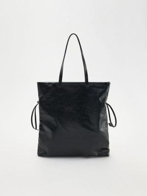 Black Reserved Shopper Women's Bags | CLRJ-70528