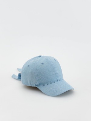 Blue Reserved Baseballbow Detail Girls' Hats | JYTF-72930