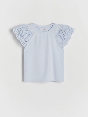 Blue Reserved Cotton Girls' T-shirts | WSVN-80739