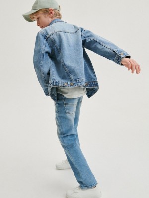 Blue Reserved Elastic Regular Boys' Jeans | TQYS-07813