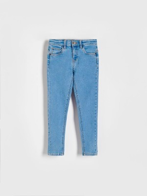 Blue Reserved Elastic Slim Boys' Jeans | ETDF-17326