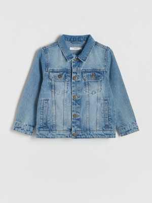 Blue Reserved Faded Denim Boys' Jackets | MFVI-78916