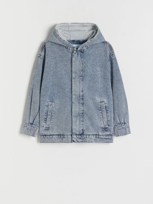 Blue Reserved Oversize Denim Boys' Jackets | LJQS-25467