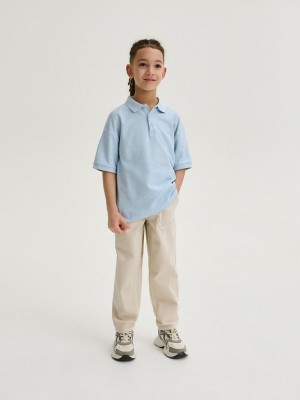 Blue Reserved Polo Boys' T-shirts | TRLY-47921