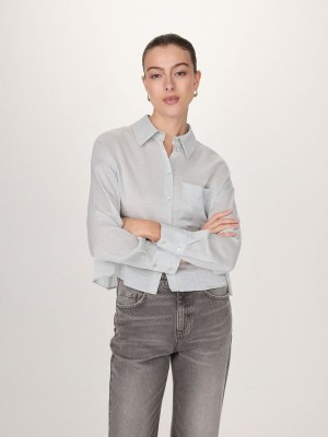 Blue Reserved Structural Jersey Women's Shirts | GUPX-43870