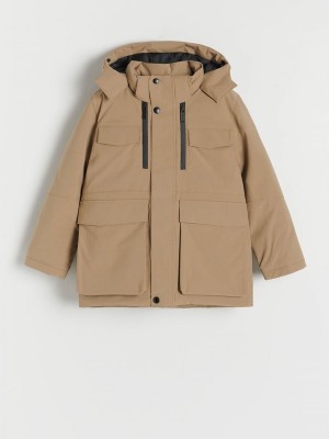 Brown Reserved Winterhood Boys' Jackets | BTGS-05134