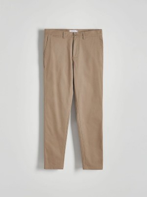 Coffee Reserved Chino Slim Fit Men's Trousers | DEZT-85012