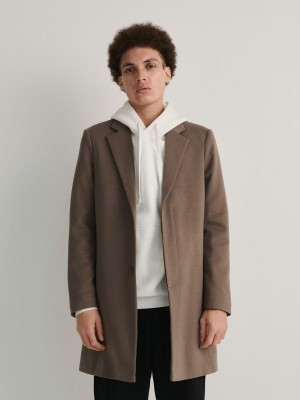 Coffee Reserved Classic Men's Coats | ELDP-54819