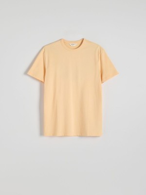 Coral Reserved Plain Boxy Men's T-shirts | DZAT-56109