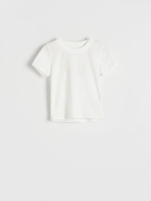 Cream Reserved Basic Cotton Rich Girls' T-shirts | PSAF-92034