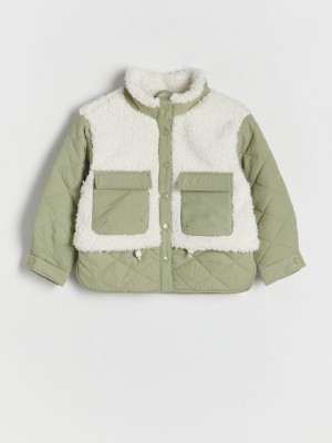 Cream Reserved Quilted Girls' Jackets | DWGT-37085