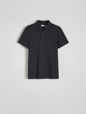 Dark Grey Reserved Regular Fit Men's Polo Shirts | RPAC-76504