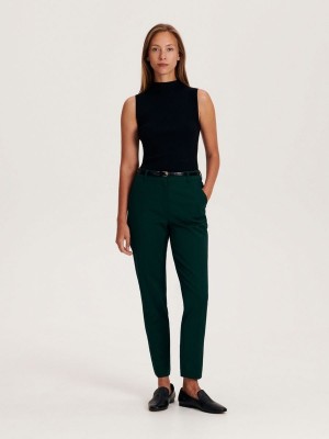 Dark Turquoise Reserved Cigarette With Women's Trousers | IWTQ-57439