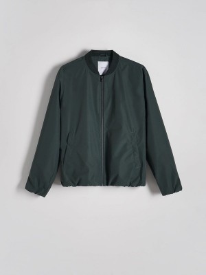 Green Reserved Bomber Men's Jackets | BRIG-14369