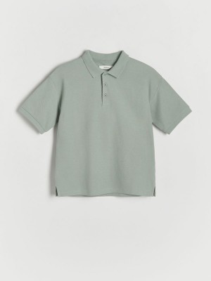 Green Reserved Polo Boys' T-shirts | FJZY-05324