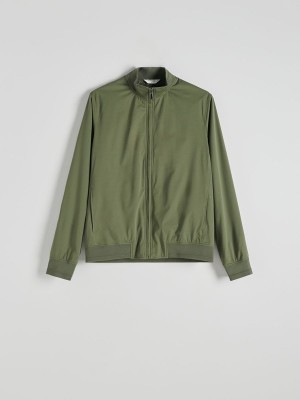 Green Reserved Self-stowing Men's Jackets | QHEF-21638