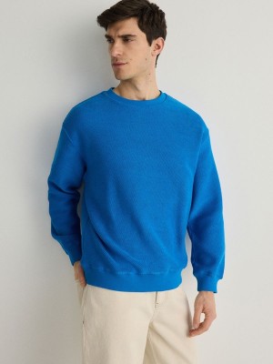 Indigo Reserved Structural Jersey Men's Sweatshirts | QVMG-14932