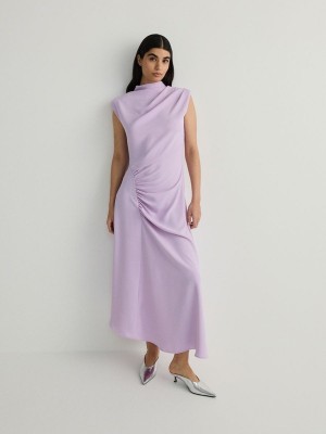 Lavender Reserved Maxigathering Women's Dress | DFRN-23091