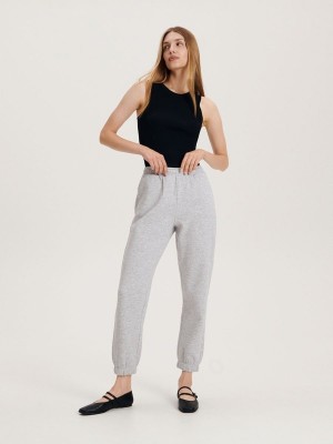 Light Grey Reserved Cargo Women's Trousers | DNCA-32897