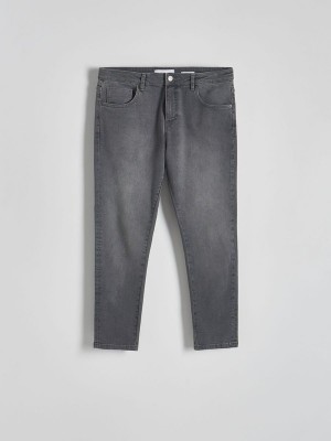 Light Grey Reserved Carrot Slim Men's Jeans | HVYT-38741