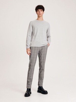 Light Grey Reserved Chino Slim Men's Trousers | ACRI-67302