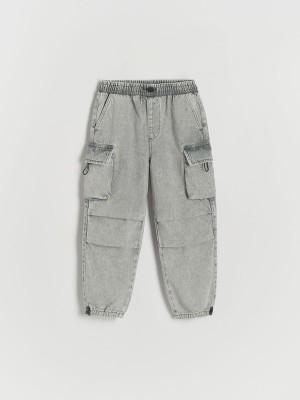 Light Grey Reserved Classic Boys' Jeans | OBKH-94836