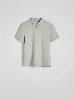 Light Grey Reserved Regular Fit Men's Polo Shirts | FUQH-76504