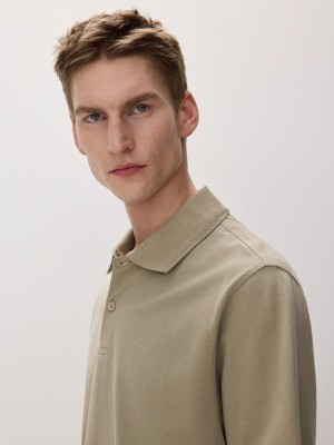 Light Olive Reserved Oversized Men's Polo Shirts | ATWP-54687