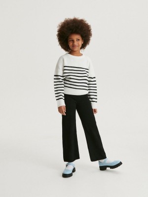 Multicolor Reserved Stripe Girls' Sweaters | RMHD-62184