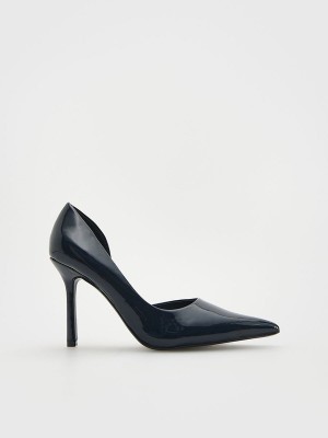 Navy Reserved High Pumps Women's Heels | VTEP-09315