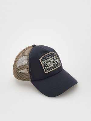 Navy Reserved Truckerpatch Men's Caps | IJMG-18604