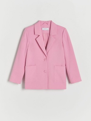 Pink Reserved Classic Girls' Jackets | SPFR-35891