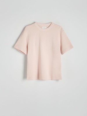 Pink Reserved T-wash Effect Men's T-shirts | OCDG-01573