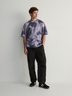 Purple Reserved Oversized Men's T-shirts | PXBL-87326