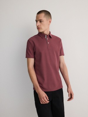 Purple Reserved Regular Fit Men's Polo Shirts | UMHG-51267