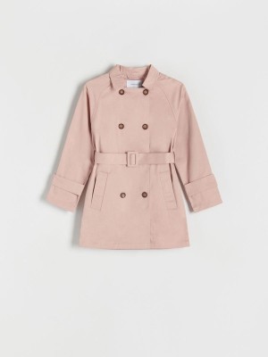 Rose Reserved Double-breasted Trench With Girls' Jackets | AZSY-54861