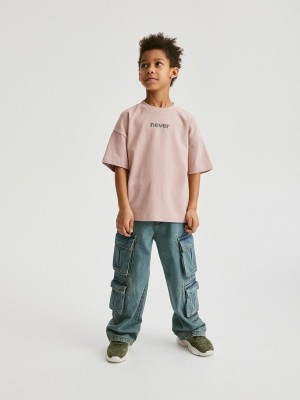 Rose Reserved Oversized Boys' T-shirts | ODGT-81329