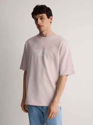 Rose Reserved Oversized T-print Men's T-shirts | ZHFO-08357