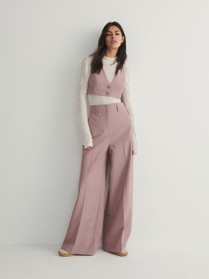 Rose Reserved Wide Leg Women's Trousers | TRAW-43072